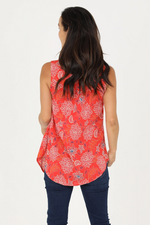 Summer Coral Floral Tank