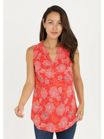Summer Coral Floral Tank