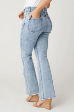 EverStretch Flare Jeans with Crossover Fringe