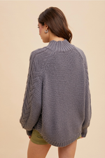 Cozy Grey High Neck Sweater