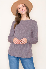 Plum Mini Cheveron Top