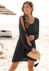 Split Sleeve Black Dress 16/18