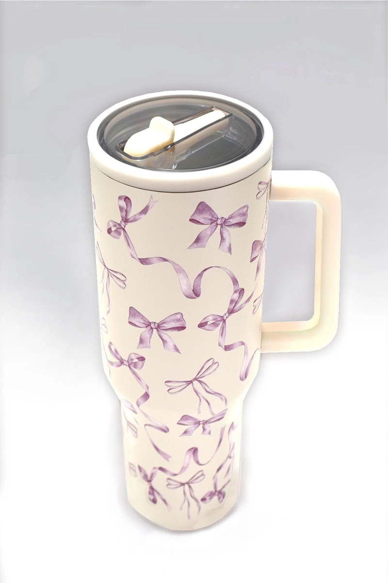 Bows 40oz Spill Free Stainless Steel Vacuum Tumbler