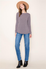 Plum Mini Cheveron Top