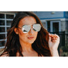 Alex Black Silver mirror Aviator Sunglasses