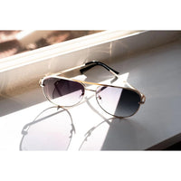Alex Gold Gray Aviator Sunglasses