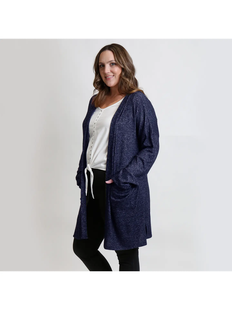 Navy Knit Pocket Cardi