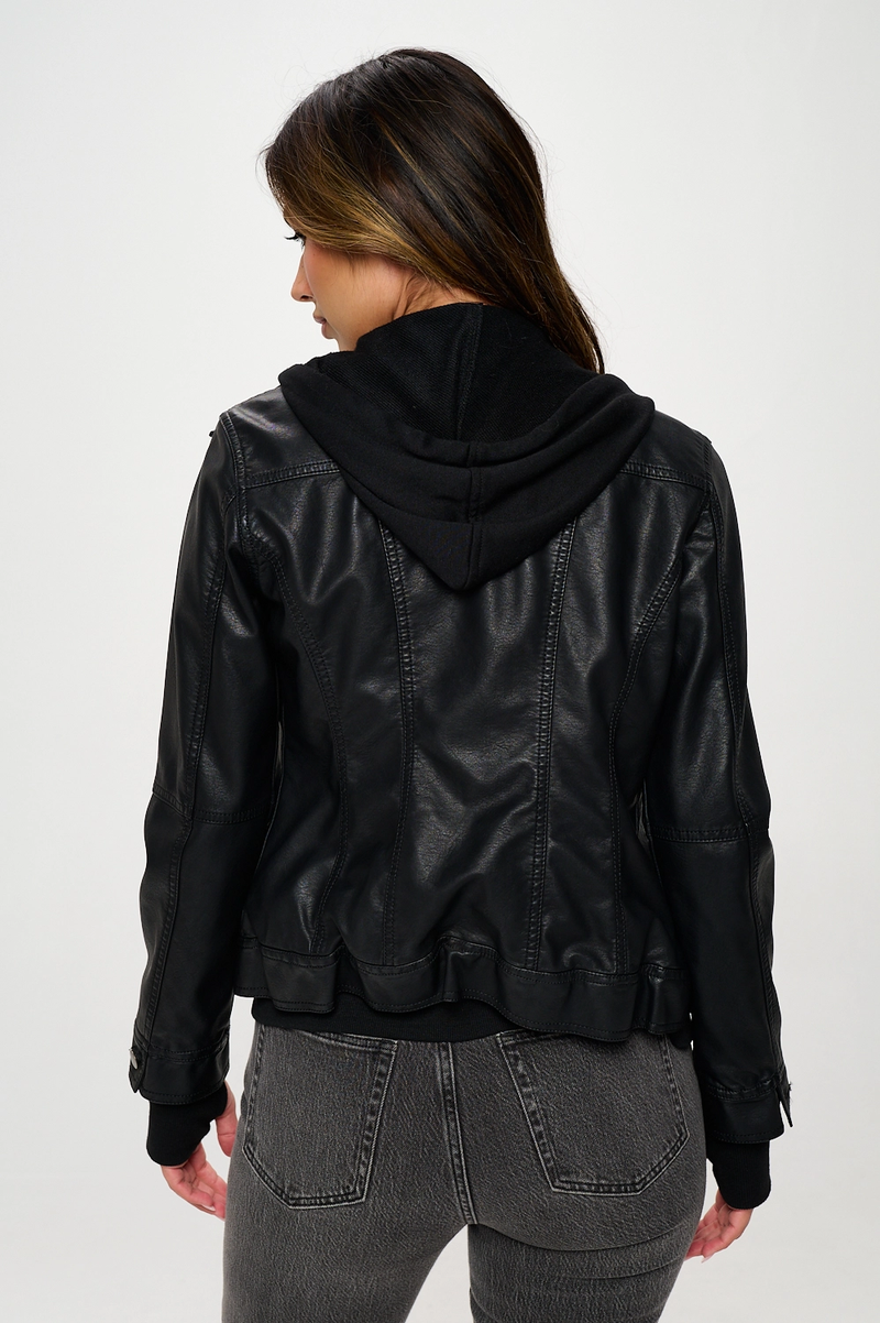 Boston Black Hooded Jacket