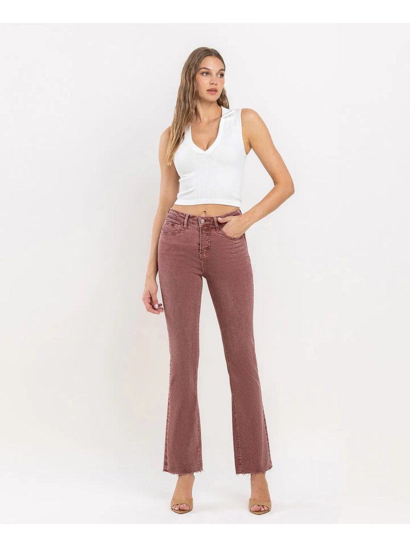 WIne Mid Rise Bootcut