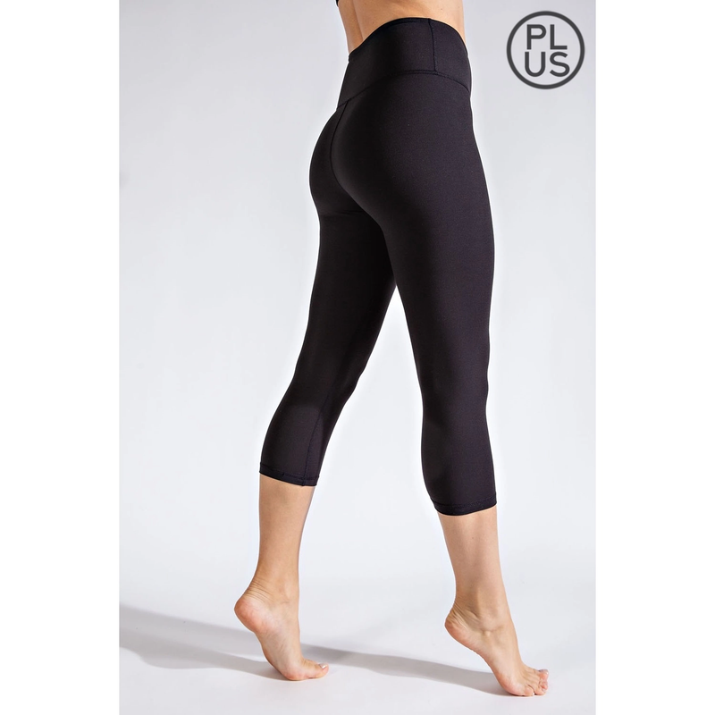 High Waist Black Capri Legging