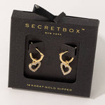 Secret Box Mini Heart Drop Hoop Earrings