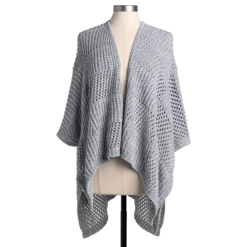 Gray Chenille Kimono