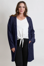 Navy Knit Pocket Cardi