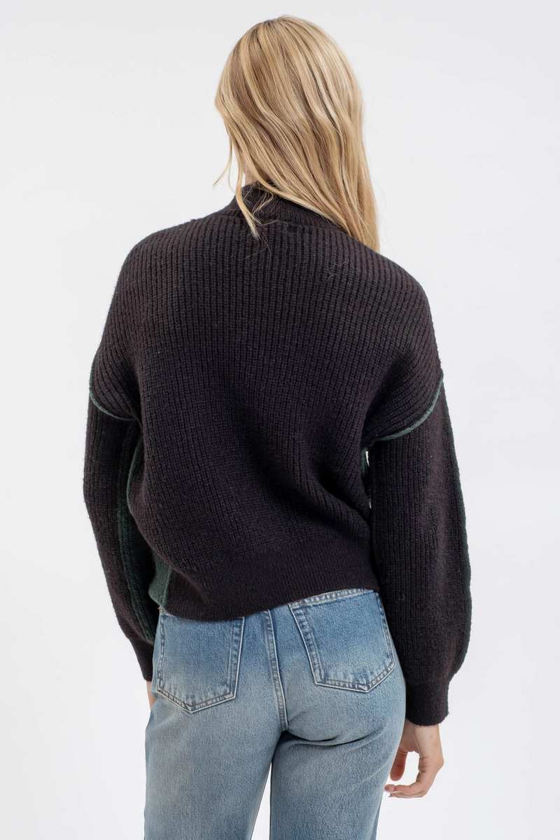 Lauren Green Mock Neck Sweater