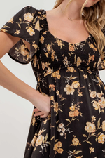 Caroline Black Floral Dress