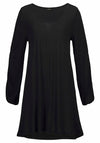 Split Sleeve Black Dress 16/18