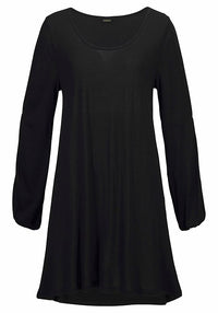 Split Sleeve Black Dress 16/18