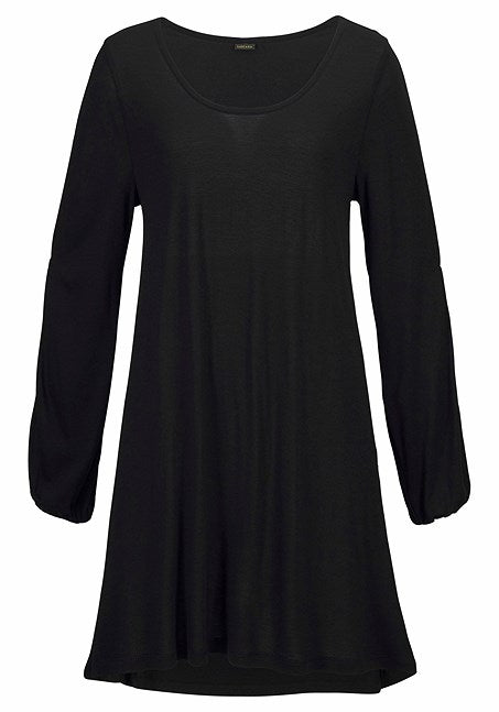 Split Sleeve Black Dress 16/18