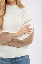 Lauren Cream Mock Neck Sweater