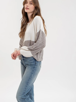 Grey Colorblock Chic Sweater