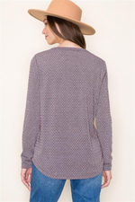 Plum Mini Cheveron Top