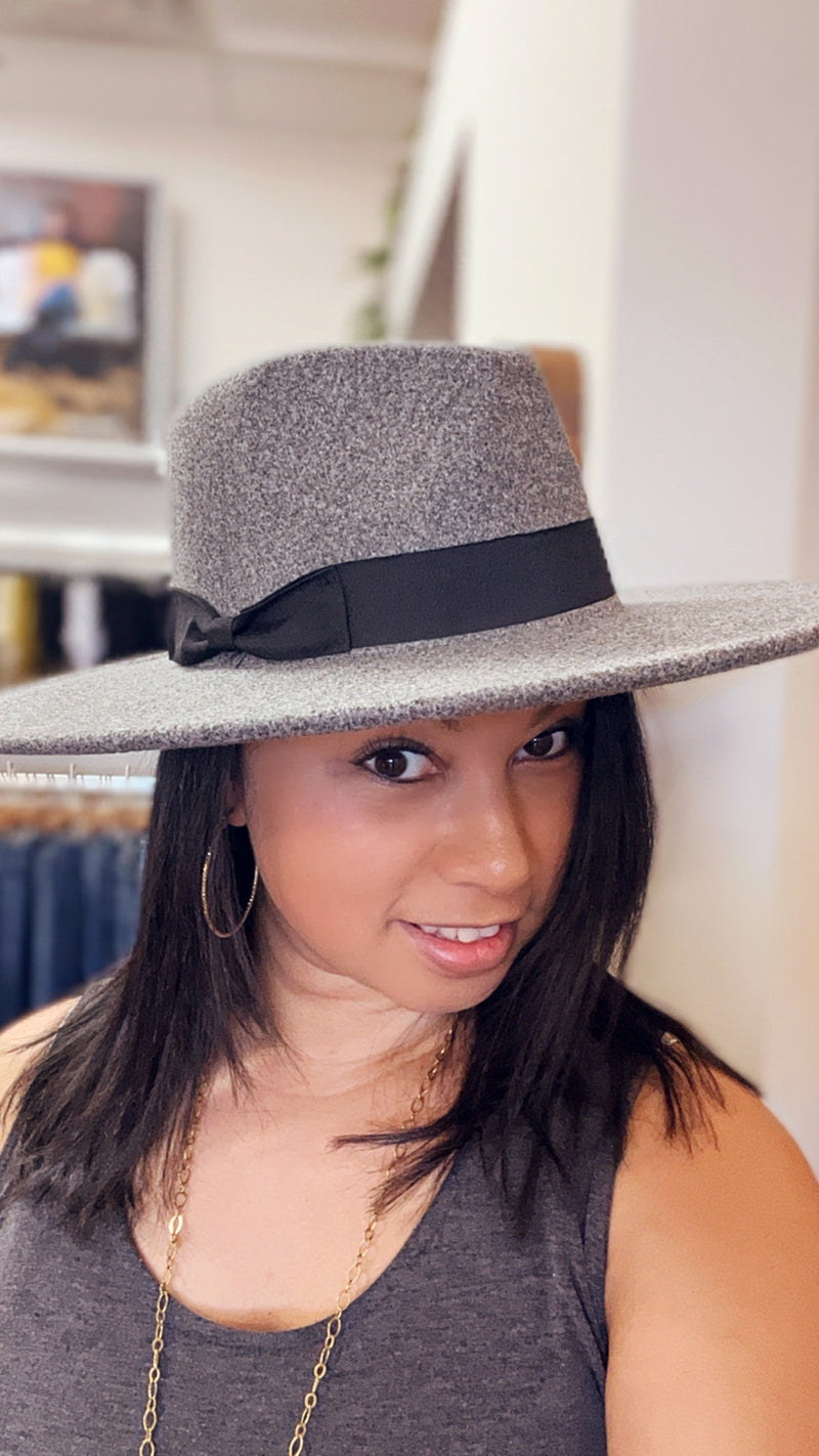 Lucca Ariel II Vegan Felt Charcoal Hat