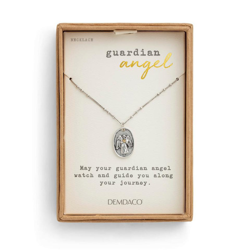 Silver Guardian Angel Necklace Angel