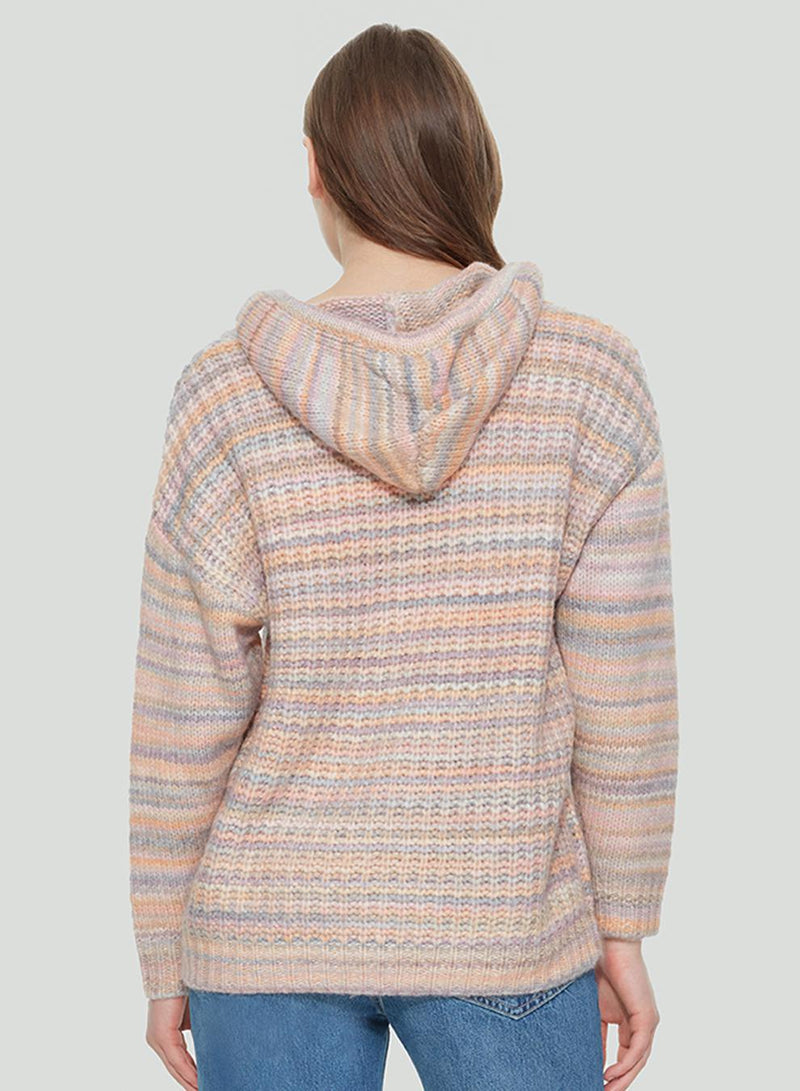 Space Dye Hooded Sweater